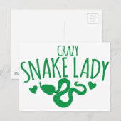 Crazy Snake Lady Postkarte (Vorne/Hinten)