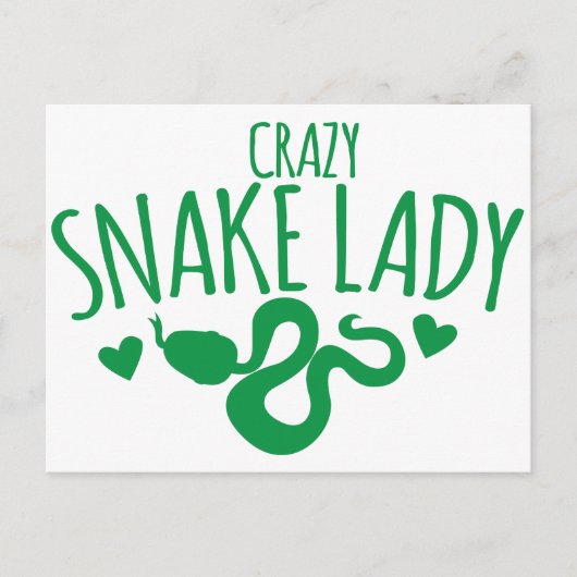 Crazy Snake Lady Postkarte (Vorderseite)