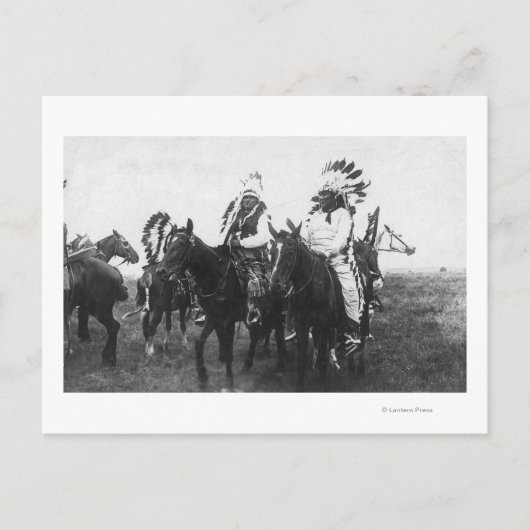 Crazy Snake versammelt seine Krieger Postkarte (Vorderseite)