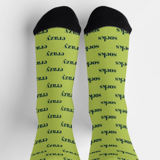 Crazy Socks - socks crazy, on green Socken (Oben)