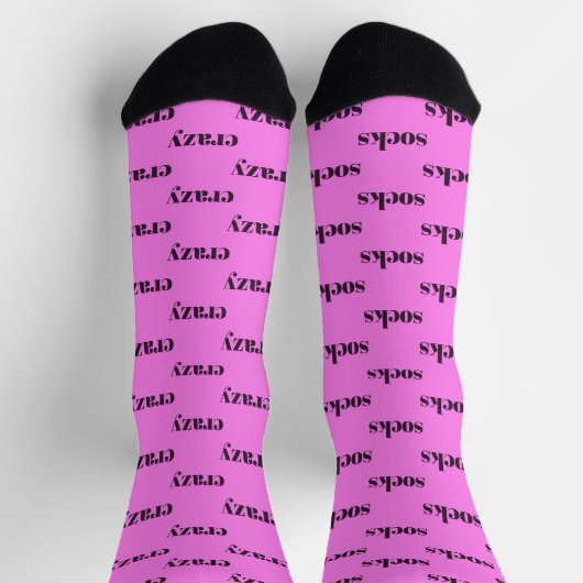 Crazy Socks - socks crazy, on pink Socken (Oben)