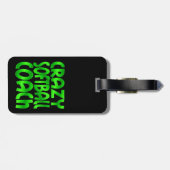 Crazy Softball Coach in Green Gepäckanhänger (Rückseite horizontal)