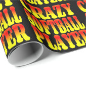 Crazy Softball Player in hellen Farben Geschenkpapier (Rolleneckpunkt)