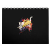 Crazy Space Taco Cat Funny Galaxy Geschenk Kalender (Titelbild)