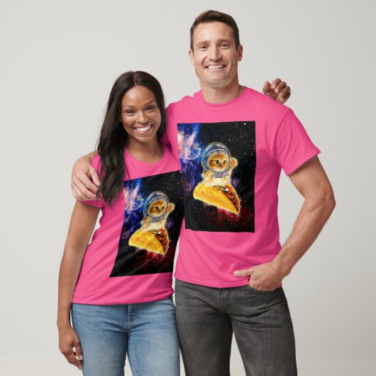 Crazy Space Taco Cat Funny T-Shirt (Unisex)