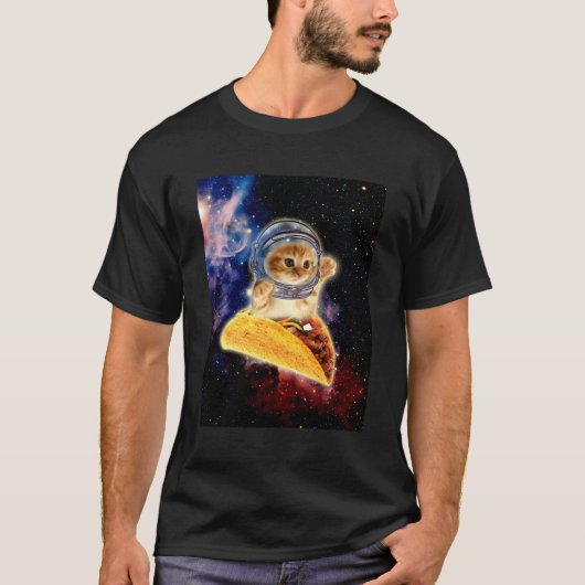 Crazy Space Taco Cat Funny V2 T-Shirt (Vorderseite)