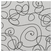 Crazy Spiral Lines schwarz + Ihr Hintergrund & Ide Stoff (Nahaufnahme)