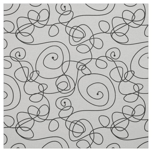 Crazy Spiral Lines schwarz + Ihr Hintergrund & Ide Stoff (Muster)