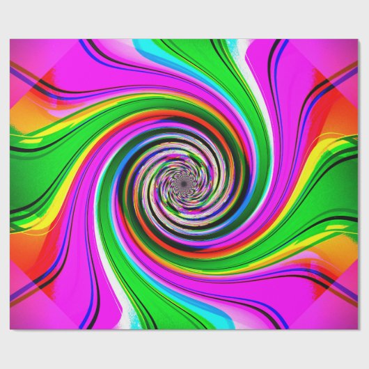 Crazy Spiral Wrapping Paper Geschenkpapier (Flach)