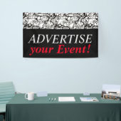 Crazy Spirals Lines schwarz II + Ihr Backgr. Idee Banner (Messeveranstaltung)