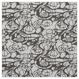 Crazy Spirals Lines schwarz II + Ihr Backgr. Idee Stoff
