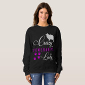 Crazy Spitz Lady Funny White Spitz Spitz Sweatshirt (Vorne ganz)