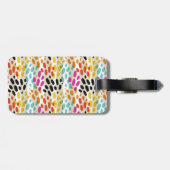 Crazy Spots Muster mit/ Custom Monogram & Name Two Gepäckanhänger (Rückseite horizontal)