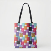 Crazy Square Quilt Pattern Tasche (Vorderseite)