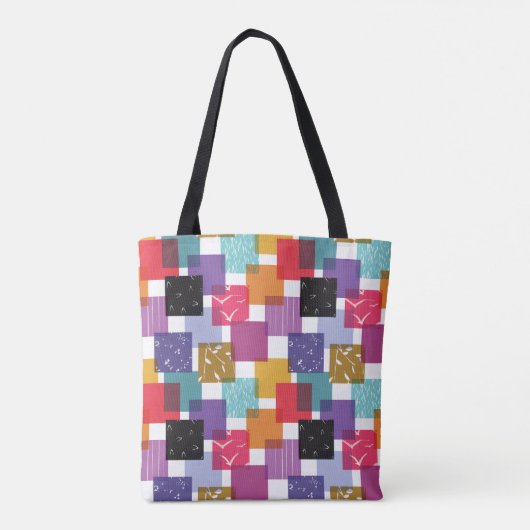 Crazy Square Quilt Pattern Tasche (Rückseite)