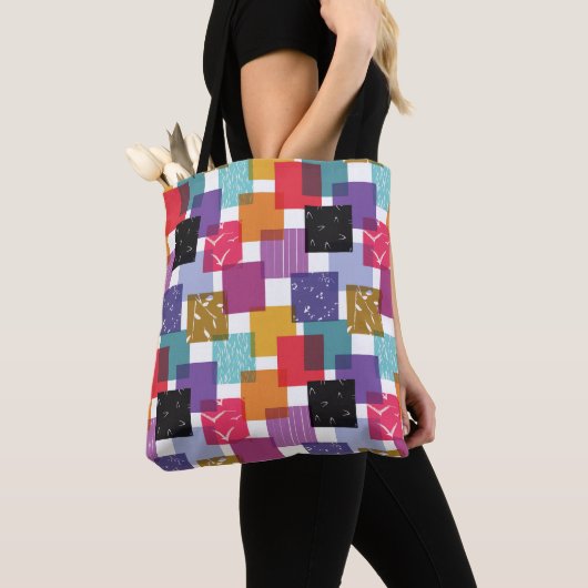 Crazy Square Quilt Pattern Tasche (Von Nahem)