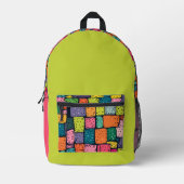 Crazy Squares 2 Tone Bedruckter Rucksack (Vorderseite)