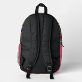 Crazy Squares 2 Tone Bedruckter Rucksack (Rückseite)