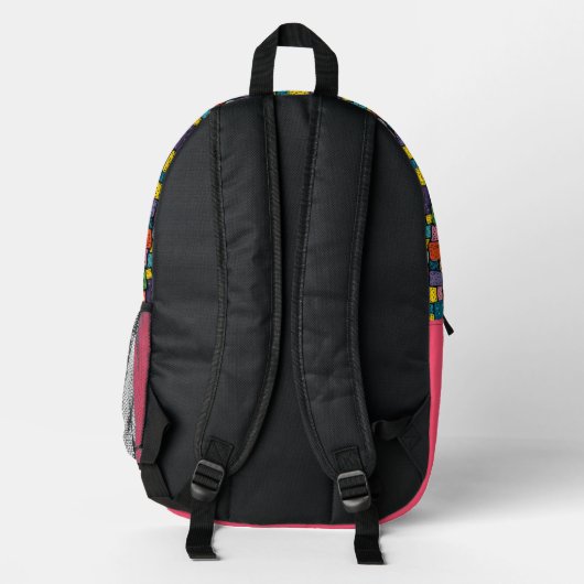 Crazy Squares 2 Tone Bedruckter Rucksack (Rückseite)