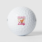 Crazy Squirrel Lady Golfball (Vorderseite)