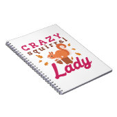 Crazy Squirrel Lady Notizblock (Rechte Seite)