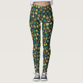 Crazy St Patrick's Day Pattern Leggings (Vorderseite)