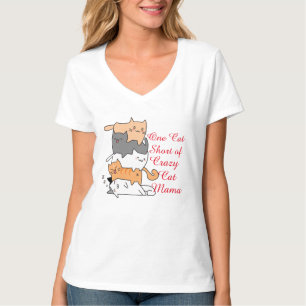 Crazy Stacks Pile Up T-Shirt, Funny Cat Spaß T-Shirt
