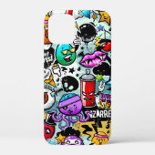 Crazy Sticker Skull Lippen Spray Graffiti Case-Mate iPhone Hülle (Rückseite)
