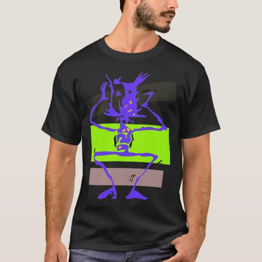 Crazy Strichmännchen Monster T-Shirt (Vorderseite)
