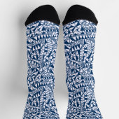 Crazy Structure Pattern 060423 - Indigo Stil Blau Socken (Oben)