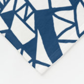 Crazy Structure Pattern 060423 - Indigo Style Blue Fleecedecke (Ecke)