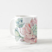 Crazy succulent Lady Tasse rosa Sukkulationen und (Vorderseite Links)