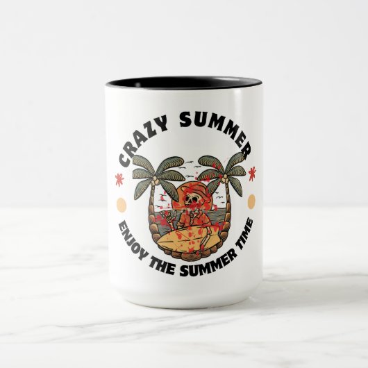 Crazy Summer Skeleton Tasse (Zentrum)