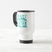 Crazy Surfer Aquamarin Reisebecher (Vorderseite Links)