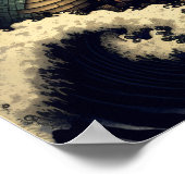 Crazy Sushi Shark Anime Attack Poster (Ecke)