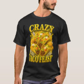 Crazy Taco Feast Tee Retro Funny Lover Bootleg dog (Vorderseite)