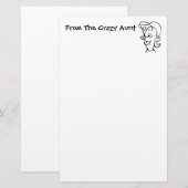 Crazy Tante Briefpapier (Vorne/Hinten)
