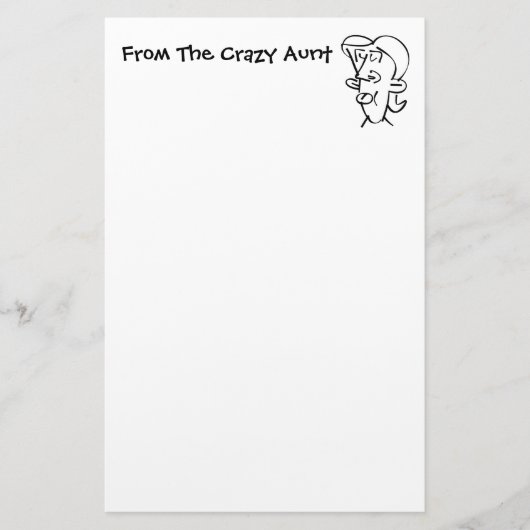 Crazy Tante Briefpapier (Vorderseite)