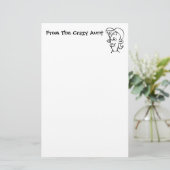 Crazy Tante Briefpapier (Stehend Vorderseite)