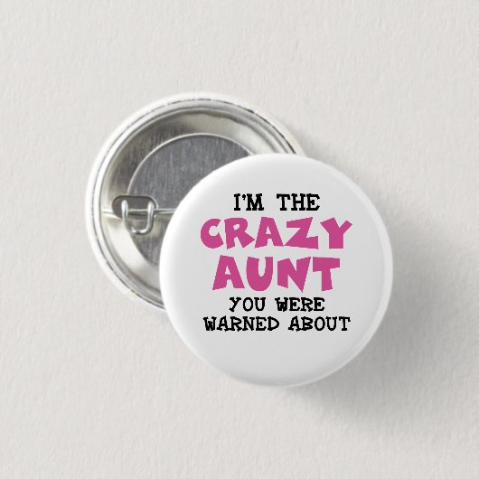 Crazy Tante Button (Vorne & Hinten)