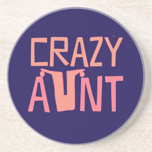 Crazy Tante Getränkeuntersetzer (Vorne)