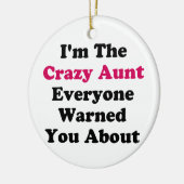 Crazy Tante Keramikornament (Links)
