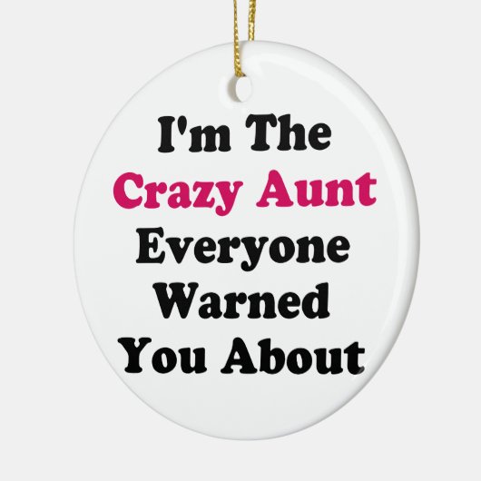 Crazy Tante Keramikornament (Links)