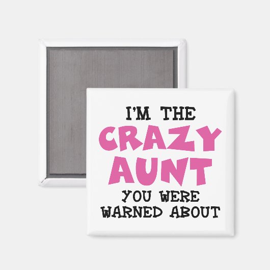 Crazy Tante Magnet (Vorderseite/Rückseite)