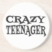 Crazy Teenager Sandstein Untersetzer (Vorne)