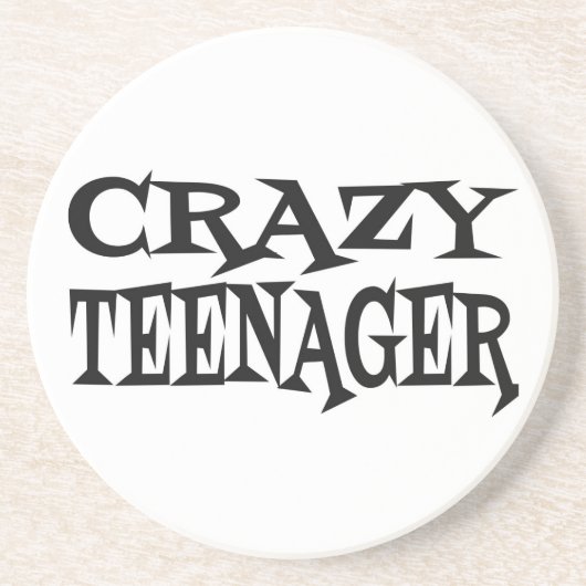Crazy Teenager Sandstein Untersetzer (Vorne)