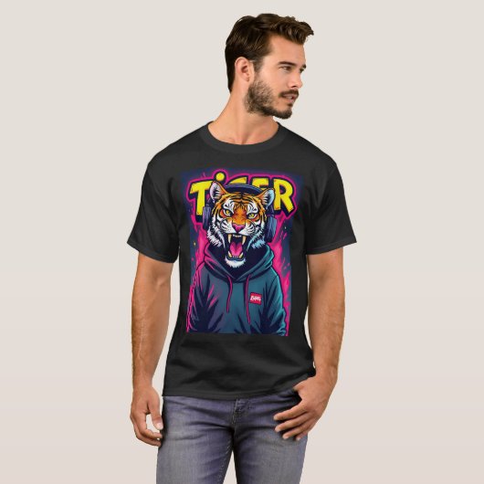 Crazy Tiger T - Shirt Design (Vorne ganz)
