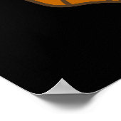 Crazy Tiki Head mit Flammen in den Augen, schwarz Poster (Ecke)