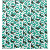 Crazy Toilettenpapier Katzen Duschvorhang (Vorderseite)