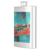 Crazy Torrevieja in Orange und Turqoise Flachmann (Links)